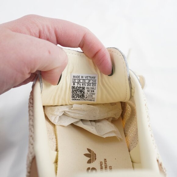 Adidas Samba OG Sneakers In Cream White/Cardboard/Sand (JI3185) - Men's Size 8 - Picture 7 of 12